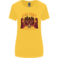 Cat Cult Evil Feline Devil Worship Satanic Womens Wider Cut T-Shirt Yellow