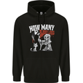 Cat Grim Reaper and 9 Bloody Lives Funny Childrens Kids Hoodie Black