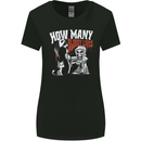 Cat Grim Reaper and 9 Bloody Lives Funny Womens Wider Cut T-Shirt Black