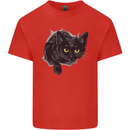 Cat Hole Kids T-Shirt Childrens Red