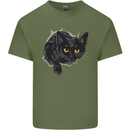 Cat Hole Mens Cotton T-Shirt Tee Top Military Green