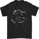 Cat Hole Mens T-Shirt 100% Cotton Black