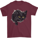 Cat Hole Mens T-Shirt 100% Cotton Maroon