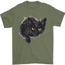 Cat Hole Mens T-Shirt 100% Cotton Military Green
