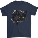 Cat Hole Mens T-Shirt 100% Cotton Navy Blue