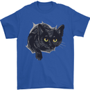 Cat Hole Mens T-Shirt 100% Cotton Royal Blue