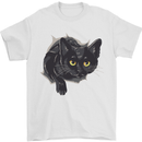 Cat Hole Mens T-Shirt 100% Cotton White