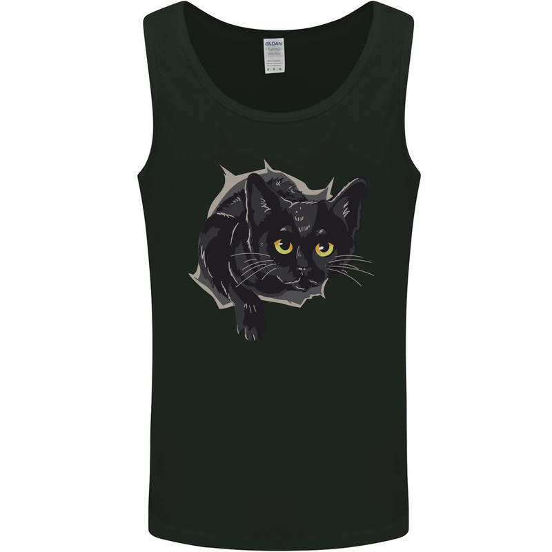 Cat Hole Mens Vest Tank Top Black