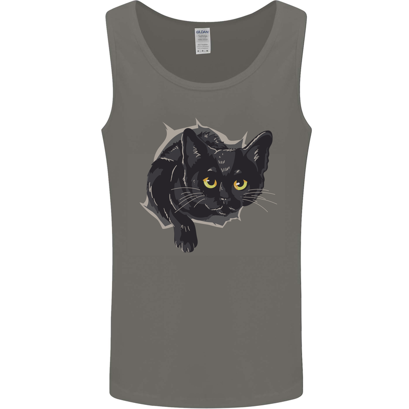 Cat Hole Mens Vest Tank Top Charcoal