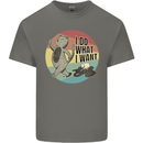 Cat I Do What I Want Funny Coffee Mens Cotton T-Shirt Tee Top Charcoal