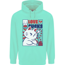 Cat Love Sucks Anti Valentines Singles Day Childrens Kids Hoodie Peppermint