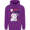 Cat Love Sucks Anti Valentines Singles Day Childrens Kids Hoodie Purple