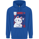 Cat Love Sucks Anti Valentines Singles Day Childrens Kids Hoodie Royal Blue