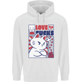 Cat Love Sucks Anti Valentines Singles Day Childrens Kids Hoodie White