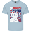 Cat Love Sucks Anti Valentines Singles Day Kids T-Shirt Childrens Light Blue