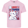 Cat Love Sucks Anti Valentines Singles Day Kids T-Shirt Childrens Light Pink