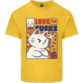 Cat Love Sucks Anti Valentines Singles Day Kids T-Shirt Childrens Yellow