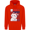 Cat Love Sucks Anti Valentines Singles Day Mens 80% Cotton Hoodie Bright Red