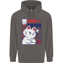 Cat Love Sucks Anti Valentines Singles Day Mens 80% Cotton Hoodie Charcoal