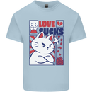 Cat Love Sucks Anti Valentines Singles Day Mens Cotton T-Shirt Tee Top Light Blue
