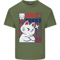 Cat Love Sucks Anti Valentines Singles Day Mens Cotton T-Shirt Tee Top Military Green