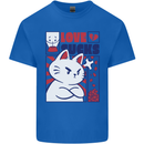 Cat Love Sucks Anti Valentines Singles Day Mens Cotton T-Shirt Tee Top Royal Blue