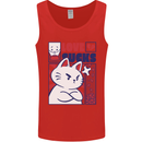 Cat Love Sucks Anti Valentines Singles Day Mens Vest Tank Top Red