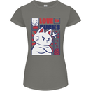 Cat Love Sucks Anti Valentines Singles Day Womens Petite Cut T-Shirt Charcoal