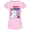 Cat Love Sucks Anti Valentines Singles Day Womens Petite Cut T-Shirt Light Pink
