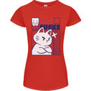 Cat Love Sucks Anti Valentines Singles Day Womens Petite Cut T-Shirt Red