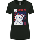 Cat Love Sucks Anti Valentines Singles Day Womens Wider Cut T-Shirt Black