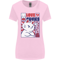 Cat Love Sucks Anti Valentines Singles Day Womens Wider Cut T-Shirt Light Pink