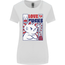Cat Love Sucks Anti Valentines Singles Day Womens Wider Cut T-Shirt White