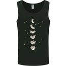 Cat Moon Cycles Phases Full Supermoon Mens Vest Tank Top Black