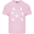 Cat Music Musical Notes Piano Guitar Kids T-Shirt Childrens Light Pink