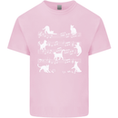 Cat Music Musical Notes Piano Guitar Kids T-Shirt Childrens Light Pink