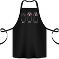 Cat Rock Paper Scissors Funny Cotton Apron 100% Organic Black