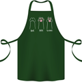 Cat Rock Paper Scissors Funny Cotton Apron 100% Organic Forest Green