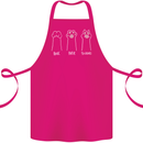 Cat Rock Paper Scissors Funny Cotton Apron 100% Organic Pink