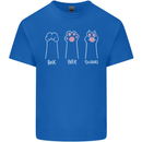Cat Rock Paper Scissors Funny Mens Cotton T-Shirt Tee Top Royal Blue