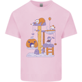 Cat Villians Funny Halloween Horror Kids T-Shirt Childrens Light Pink