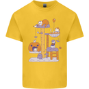 Cat Villians Funny Halloween Horror Kids T-Shirt Childrens Yellow