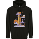 Cat Villians Funny Halloween Horror Mens 80% Cotton Hoodie Black