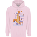 Cat Villians Funny Halloween Horror Mens 80% Cotton Hoodie Light Pink