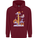 Cat Villians Funny Halloween Horror Mens 80% Cotton Hoodie Maroon