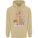 Cat Villians Funny Halloween Horror Mens 80% Cotton Hoodie Sand