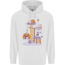 Cat Villians Funny Halloween Horror Mens 80% Cotton Hoodie White