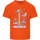 Cat Villians Funny Halloween Horror Mens Cotton T-Shirt Tee Top Orange