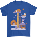 Cat Villians Funny Halloween Horror Mens T-Shirt 100% Cotton Royal Blue