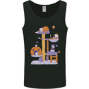 Cat Villians Funny Halloween Horror Mens Vest Tank Top Black